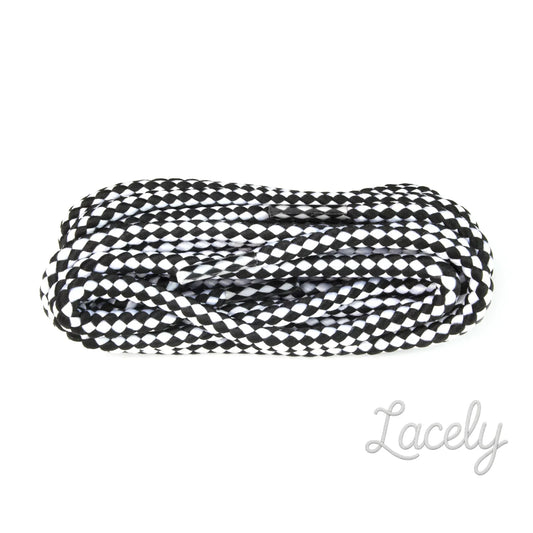 Hiking Black/White Diamond Laces - 150cm