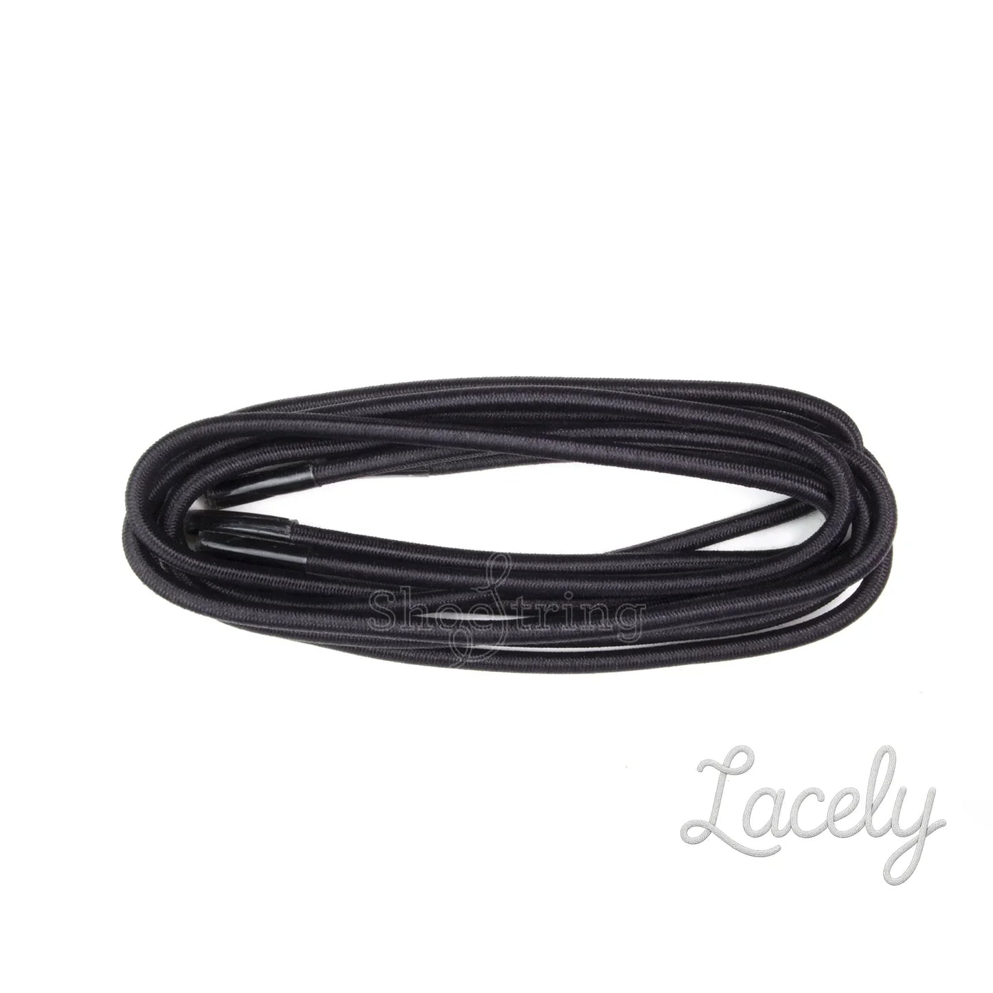 Black Round Elastic Laces 1 pair - 75cm