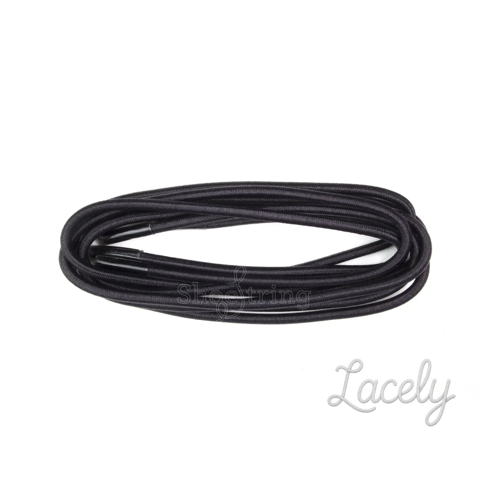 Black Round Elastic Laces 1 pair - 75cm