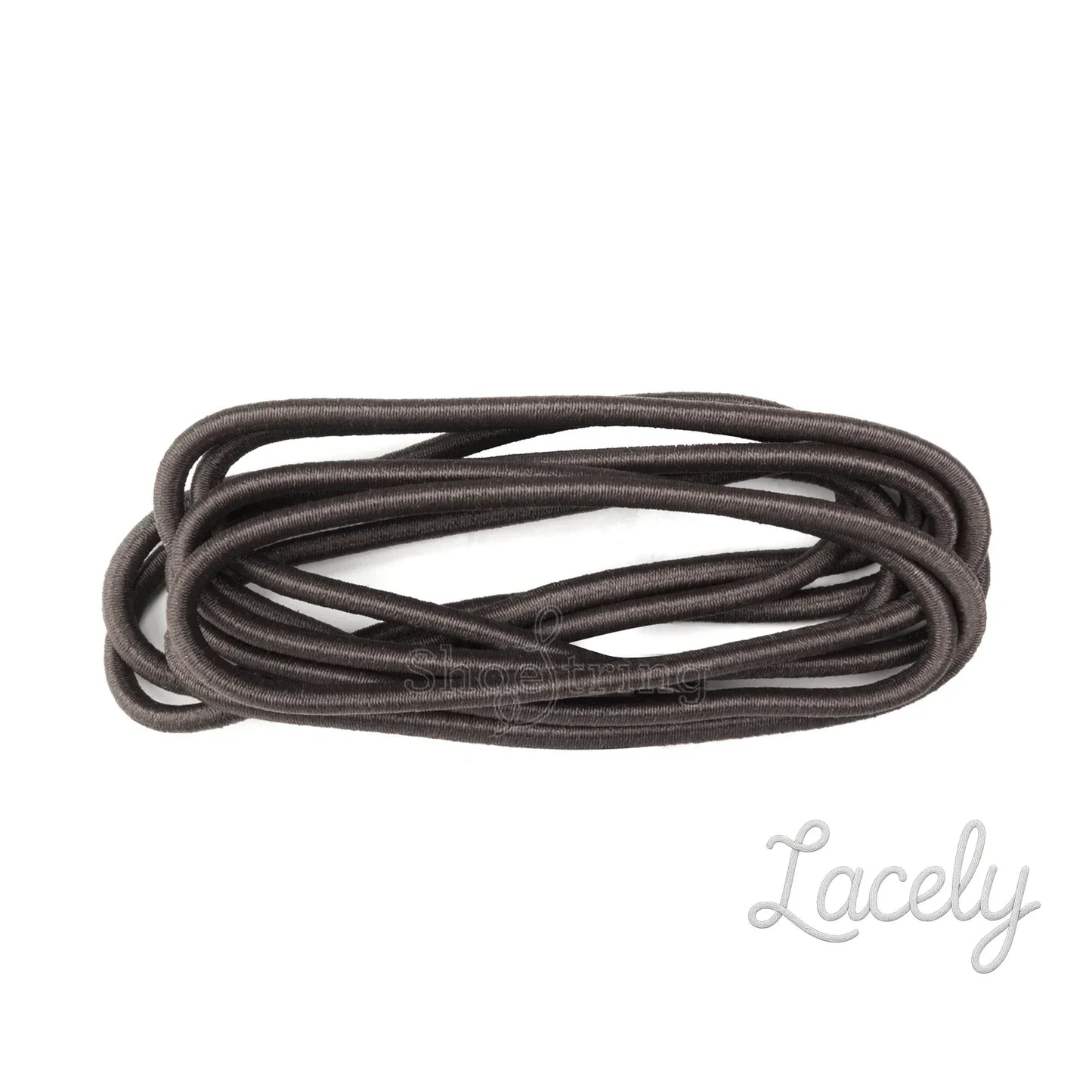 Dark Brown Round Elastic Laces 1 pair - 75cm
