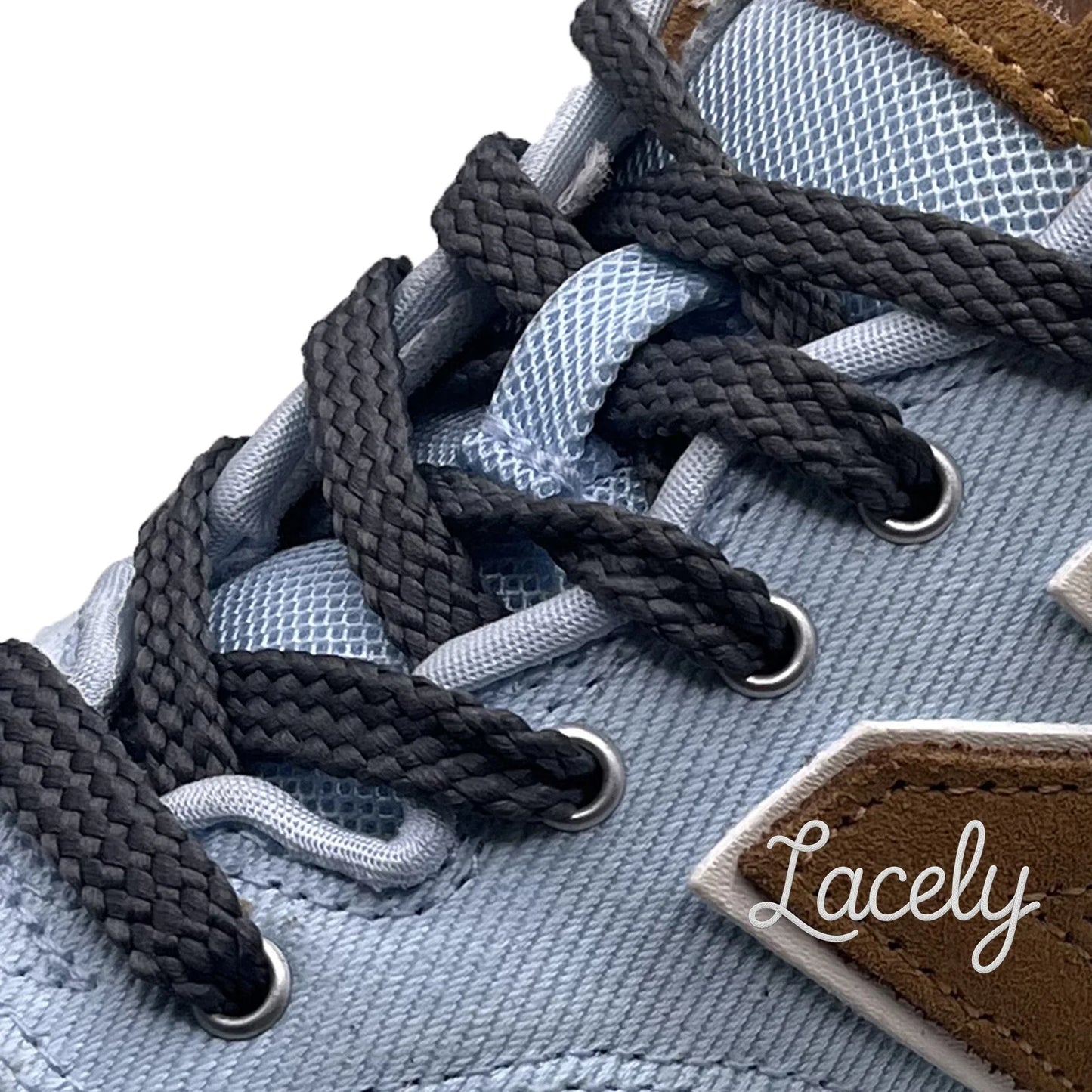 Dark GREY 120cm Flat CX Laces