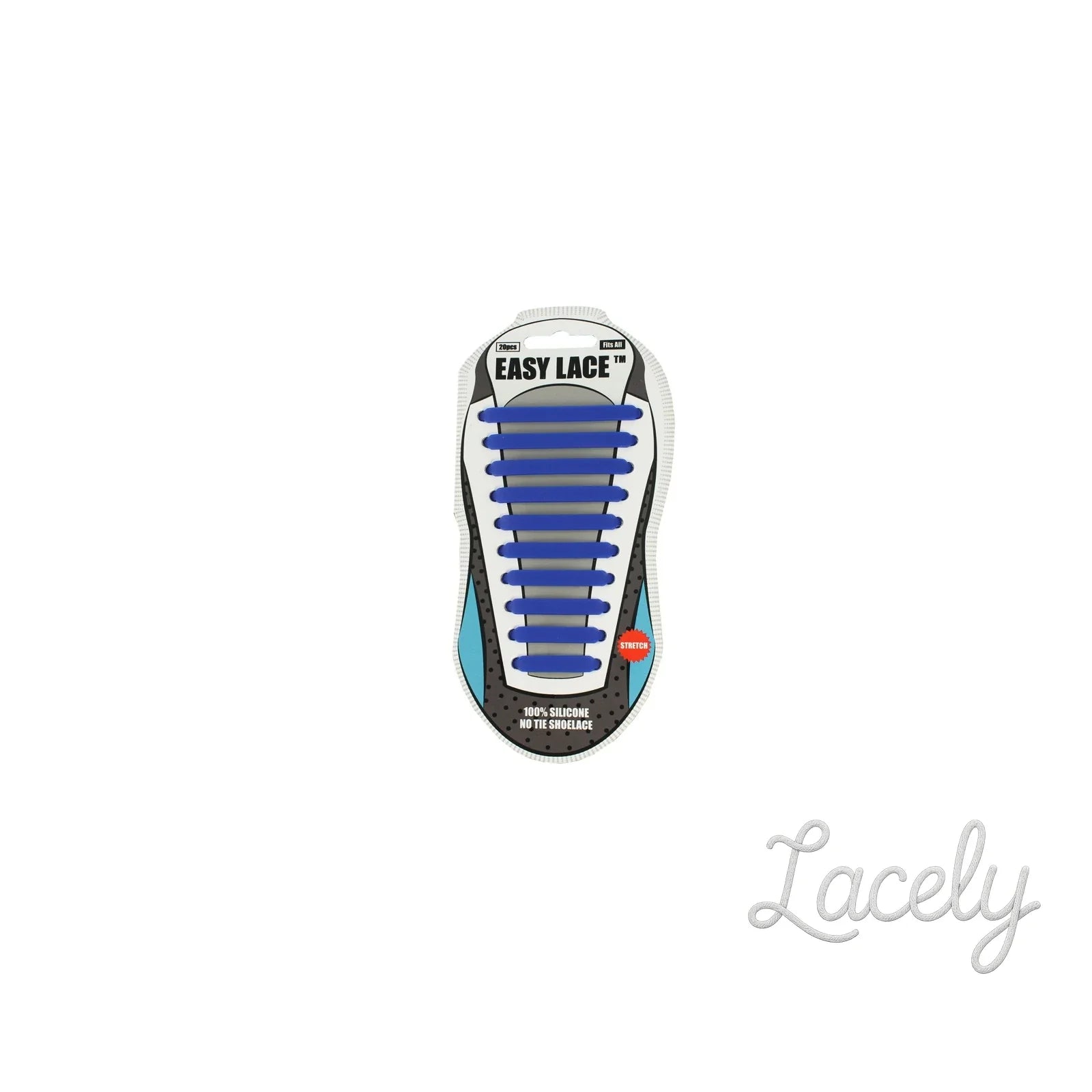 Blue Elastic Self-Tying Easy Laces adults or kids - adult