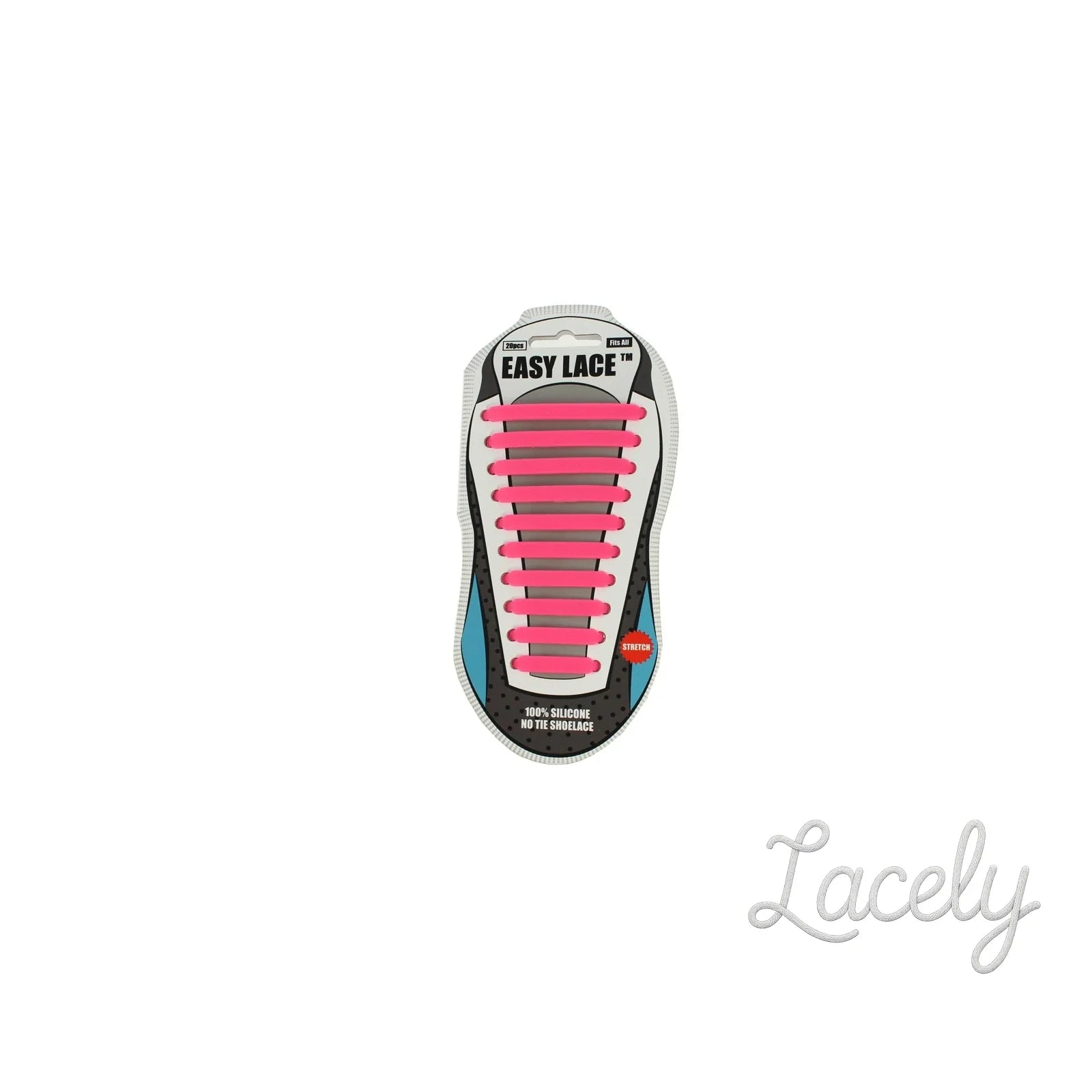 Pink Elastic self-tying Easy Laces adults or kids - adult