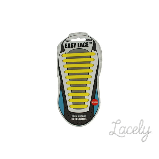 Yellow Flat Easy Laces - Adults one size fits all