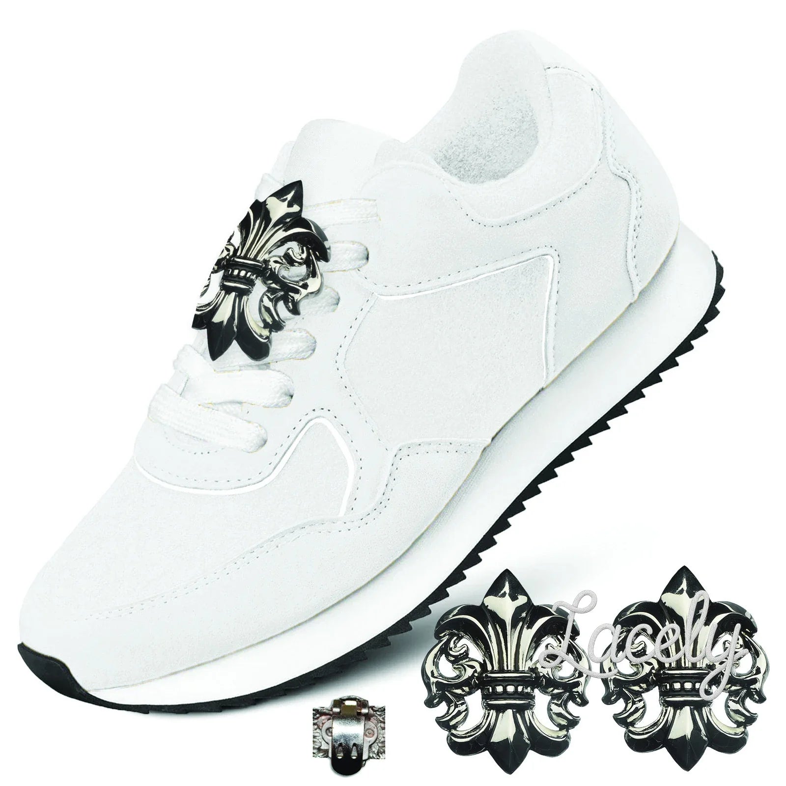 Shoe Clips Fleur De Lis Buckle