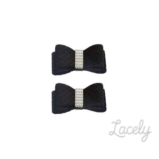 Shoe Clips Double Velvet Bow