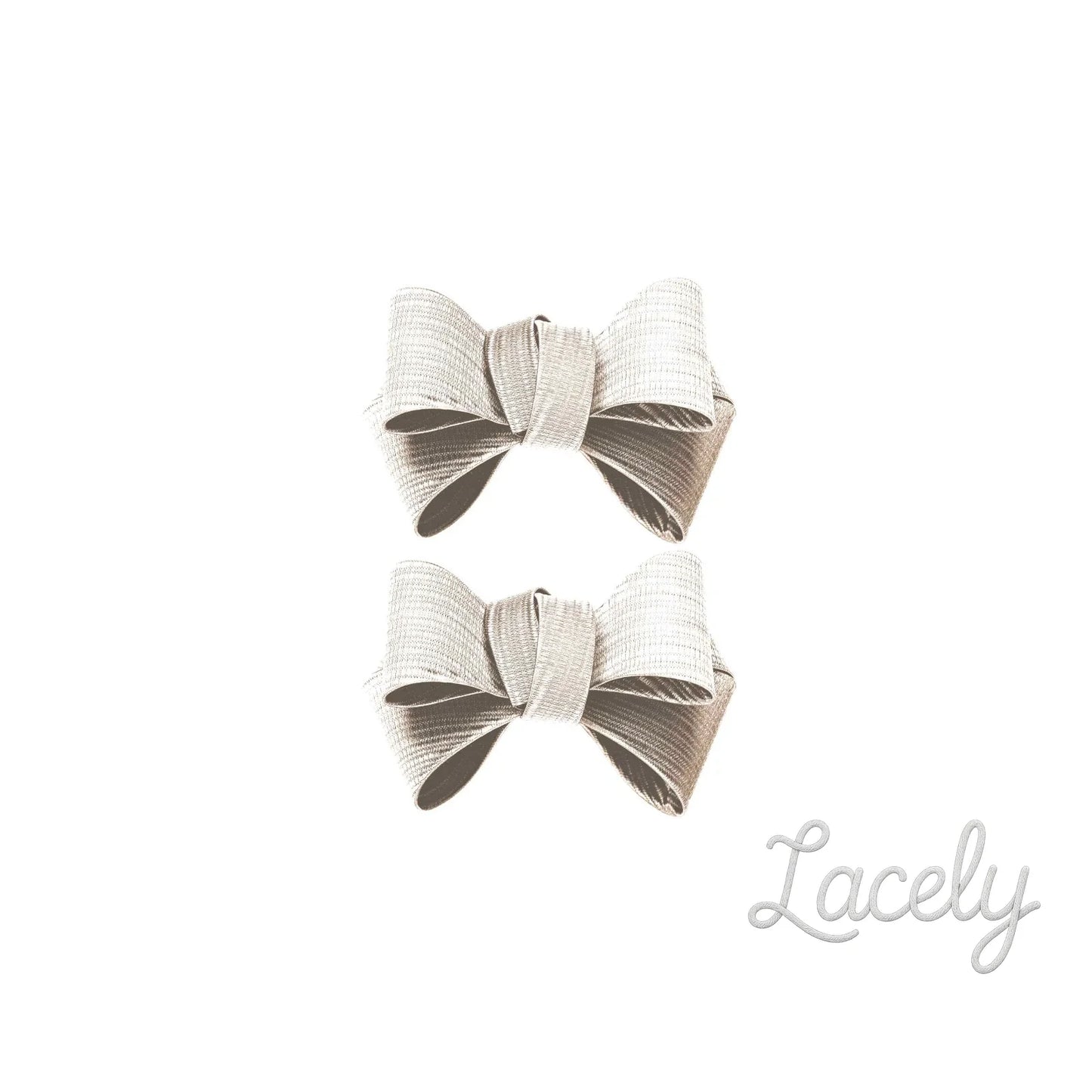 Shoe Clips White Triple Bow
