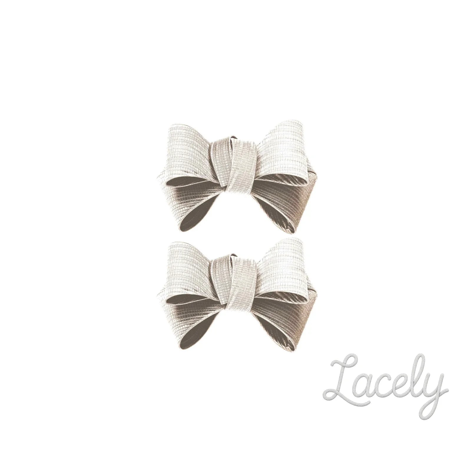 Shoe Clips White Triple Bow