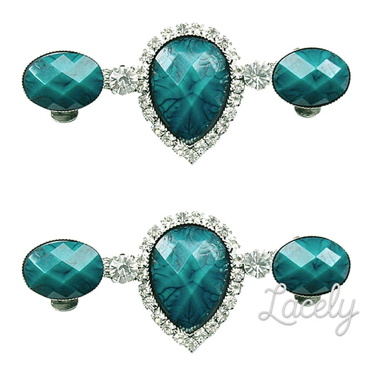 Shoe Clips Heel Jubilee Blue