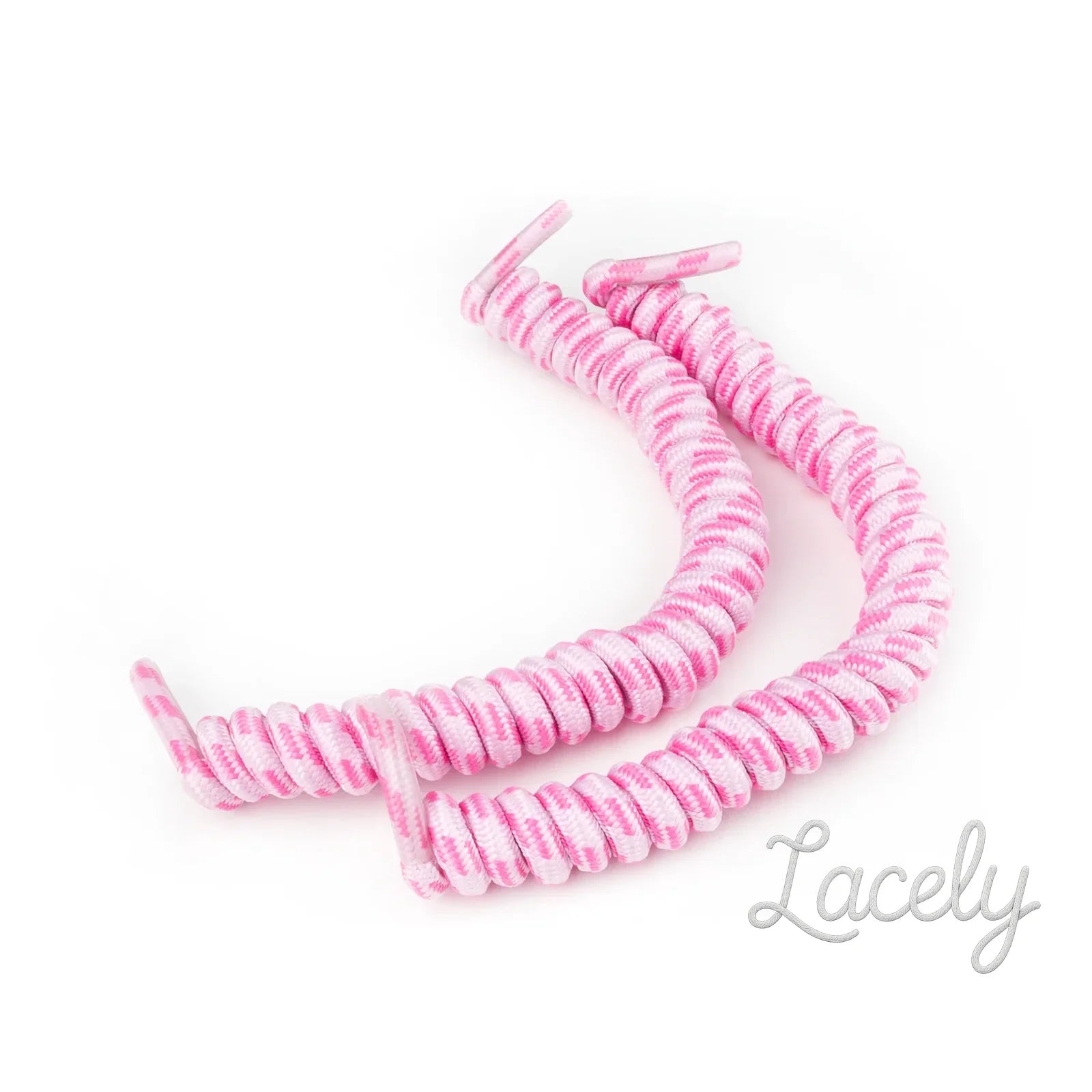 Vizi Coil Pink/Pastel Pink Self-Tying Elastic Laces fits all