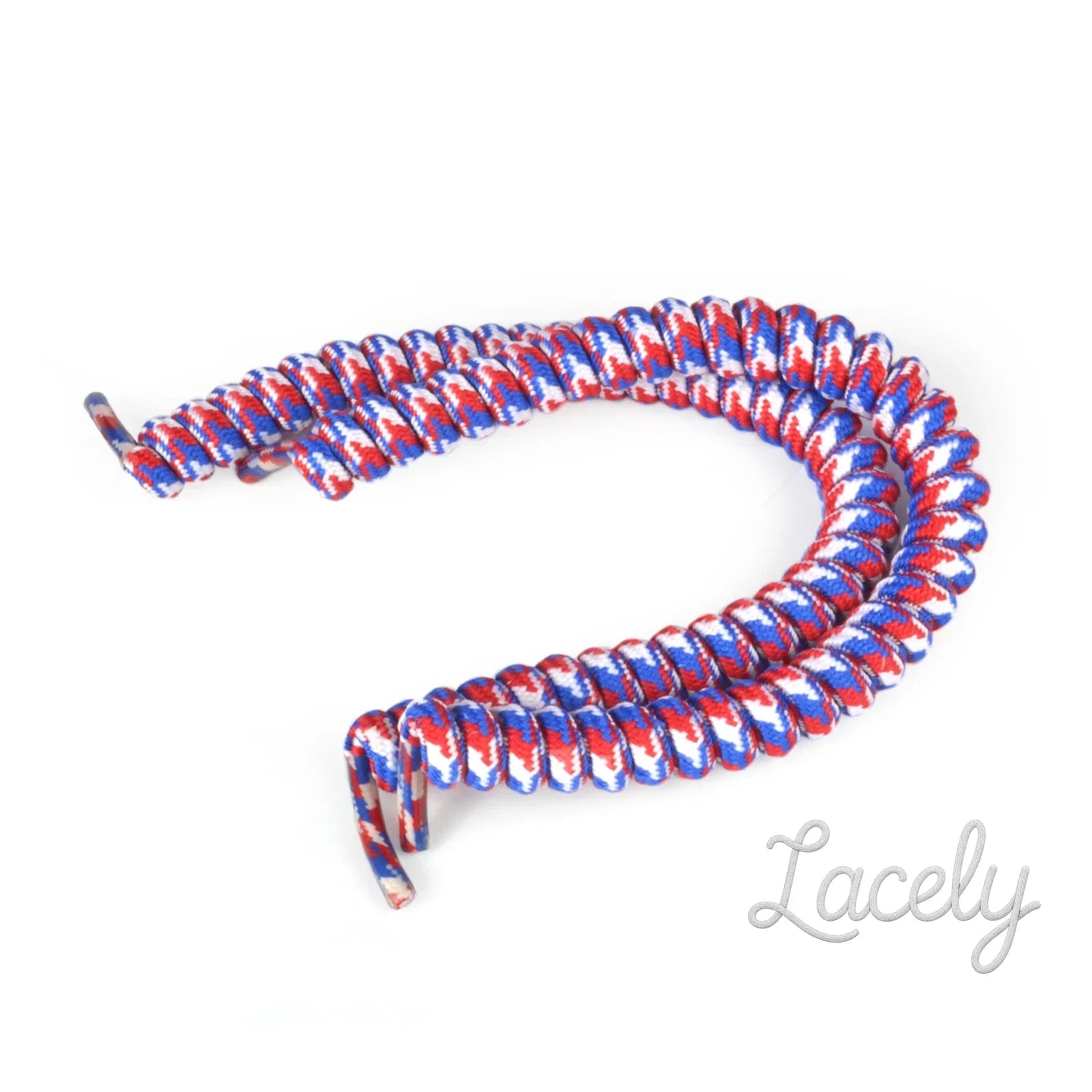 Vizi Coil Red/White/Blue Self-Tying Elastic Laces fits all