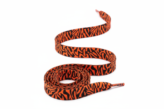 Crazy Black/Fluorescent Orange Laces - 114cm